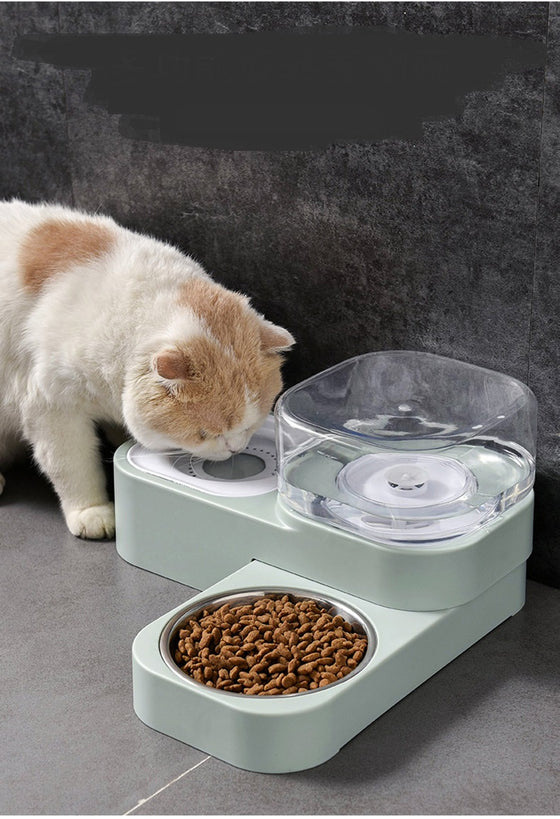 Automatic Drinking Water Cat Food Bowl Anti-overturning Cat Drinking Bowl Cat Rice Bowl