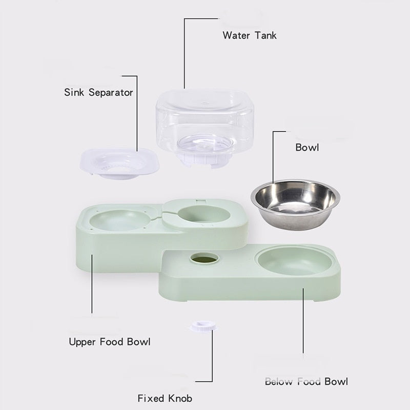 Automatic Drinking Water Cat Food Bowl Anti-overturning Cat Drinking Bowl Cat Rice Bowl